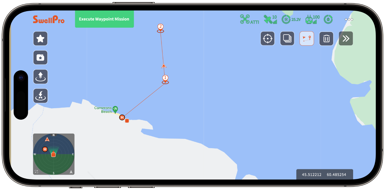 Drone en acción